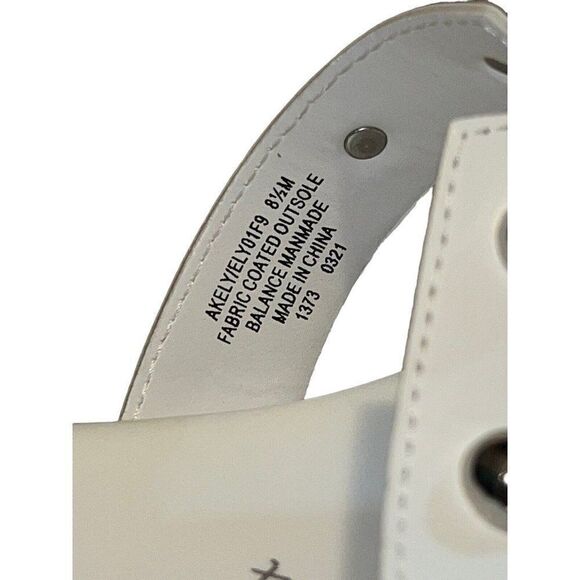 Anne Klein Womens Ely Sandals Iflex Faux Leather White Silver Studs 8.5M New - Picture 9 of 10